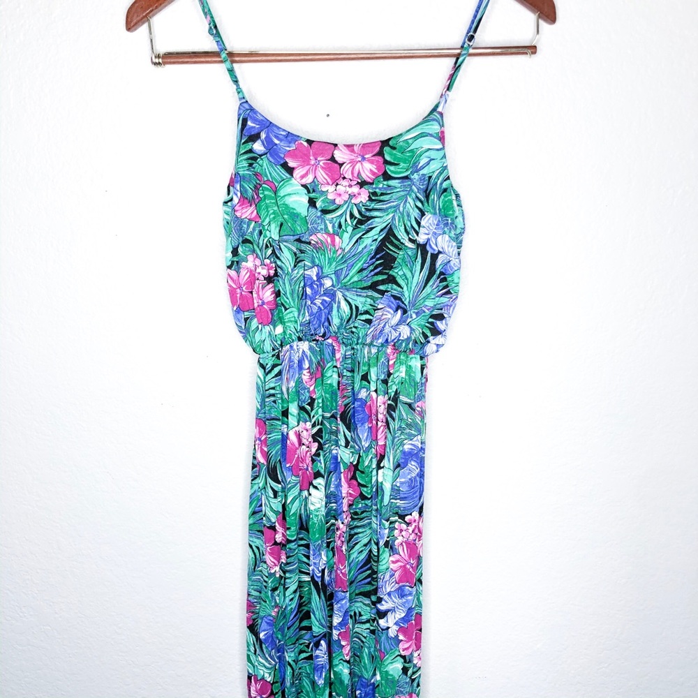 Lush Full Length Tropical Floral Dress - Picture 2 of 7